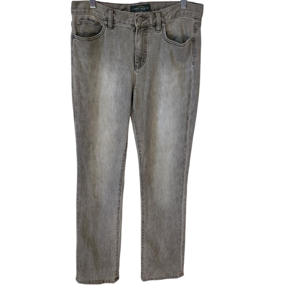 Ralph Lauren Jeans Co Gray Wash Classic Straight Denim Jeans Size 8 like NEW